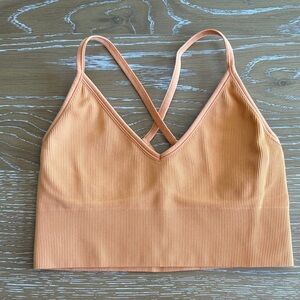 DSG Orange Ribbed Bralette